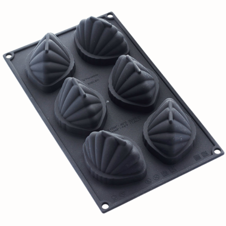 Calipso Martellato - cukiernicza forma silikonowa - muszla - dł. 79 x szer. 59 x wys. 54.5 mm / poj. 100 ml x 6 porcji