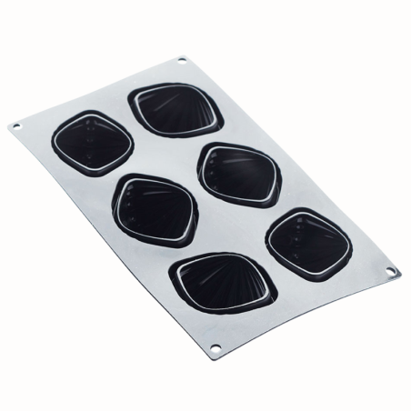 Calipso Martellato - cukiernicza forma silikonowa - muszla - dł. 79 x szer. 59 x wys. 54.5 mm / poj. 100 ml x 6 porcji