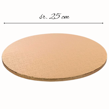 ∅ 25 cm PODKŁAD ZŁOTY MODECOR 30447I metalizowany wysokość ok. 12 mm