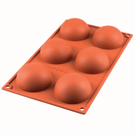 SF002 Semisfera Silikomart - uniwersalna forma silikonowa - półkula - śr. 70 x wys. 35 mm / poj. 80 ml x 6 porcji