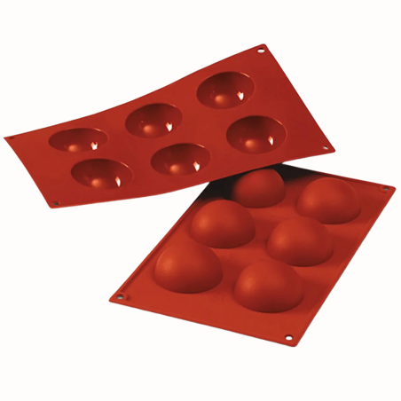 SF003 Semisfera Silikomart - uniwersalna forma silikonowa - półkula - śr. 60 x wys. 30 mm / poj. 60 ml x 6 porcji