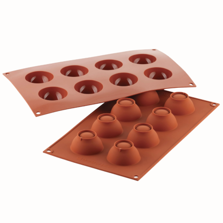 SF004 Semisfera Silikomart - uniwersalna forma silikonowa - półkula - śr. 50 x wys. 25 mm / poj. 30 ml x 8 porcji