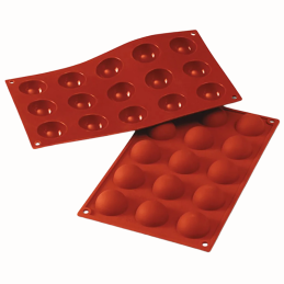 SF005 Semisfera Silikomart - uniwersalna forma silikonowa - półkula - śr. 40 x wys. 20 mm / poj. 20 ml x 15 porcji