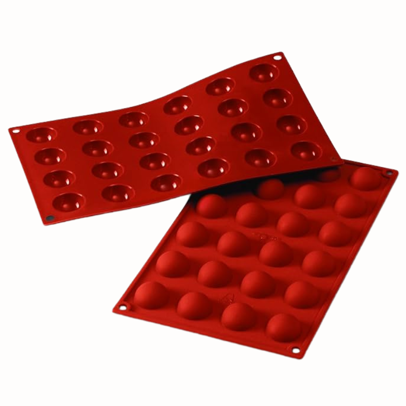 SF006 Semisfera Silikomart - uniwersalna forma silikonowa - półkula - śr. 30 x wys. 15 mm / poj. 10 ml x 24 porcje