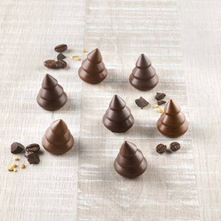 SCG054 Choco Trees Silikomart - forma silikonowa do świątecznych czekoladek - choinka - poj. 8.5 ml x 15 czekoladek