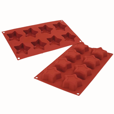 SF107 Stella Silikomart - uniwersalna forma silikonowa - gwiazdki - śr. 70 x wys. 25 mm / poj. 52.5 ml x 8 porcji