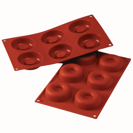 SF012 Big Savarin Silikomart - uniwersalna forma silikonowa - śr. 72 x wys. 23 mm / poj. 62 ml x 6 porcji