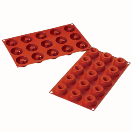 SF171 Mini Donuts Silikomart - uniwersalna forma silikonowa - śr. 45 x wys. 18 mm / poj. 22 ml x 15 porcji