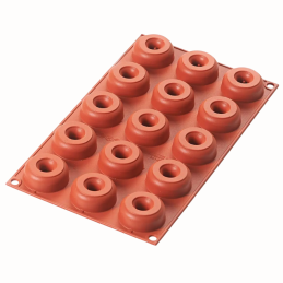 SF171 Mini Donuts Silikomart - uniwersalna forma silikonowa - śr. 45 x wys. 18 mm / poj. 22 ml x 15 porcji