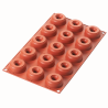 SF171 Mini Donuts Silikomart - uniwersalna forma silikonowa - śr. 45 x wys. 18 mm / poj. 22 ml x 15 porcji