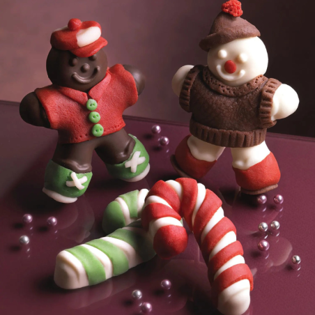 SF106 Gingerbread Man Silikomart - świąteczna forma silikonowa - dł. 94.5 x szer. 78 x wys. 21 mm / poj. 362 ml