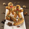 SF106 Gingerbread Man Silikomart - świąteczna forma silikonowa - dł. 94.5 x szer. 78 x wys. 21 mm / poj. 362 ml