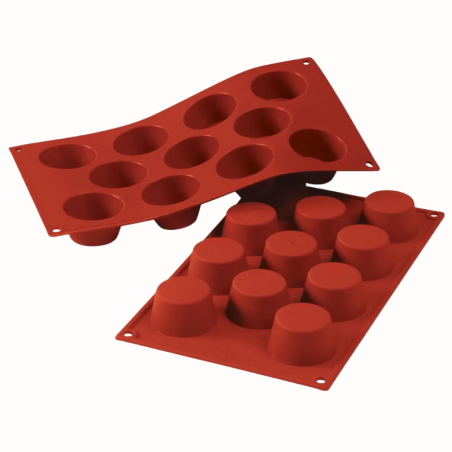 SF022 Small Muffin Silikomart - uniwersalna forma silikonowa - śr. 51 x wys. 28 mm / poj. 50 ml x 11 porcji
