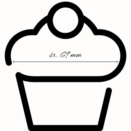 SF023 Medium Muffin Silikomart - uniwersalna forma silikonowa - śr. 69 x wys. 35 mm / poj. 100 ml x 6 porcji