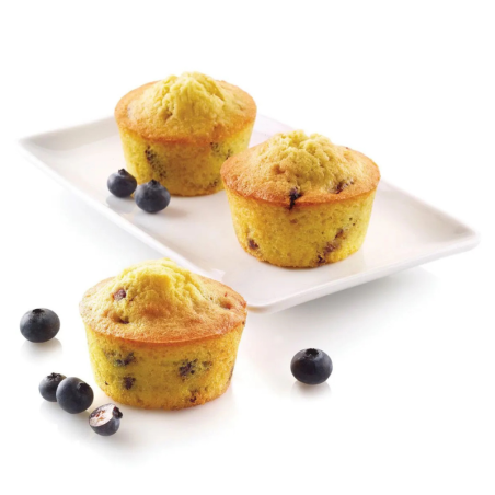 SF023 Medium Muffin Silikomart - uniwersalna forma silikonowa - śr. 69 x wys. 35 mm / poj. 100 ml x 6 porcji