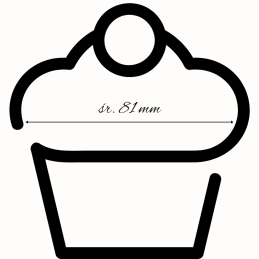 SF024 Big Muffin Silikomart - uniwersalna forma silikonowa - śr. 81 x wys. 32 mm / poj. 135 ml x 5 porcji