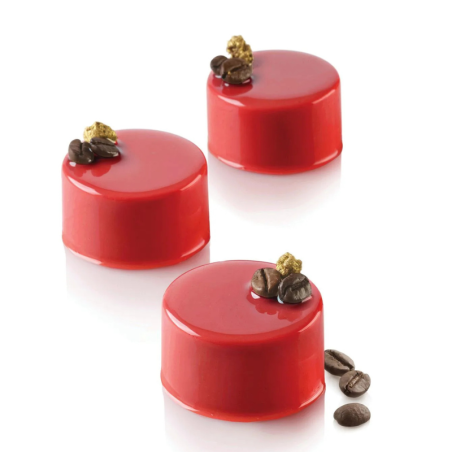 SF119 Cylinders Silikomart - uniwersalna forma silikonowa - cylindry - śr. 63 x wys. 40 mm / poj. 123 ml x 8 porcji