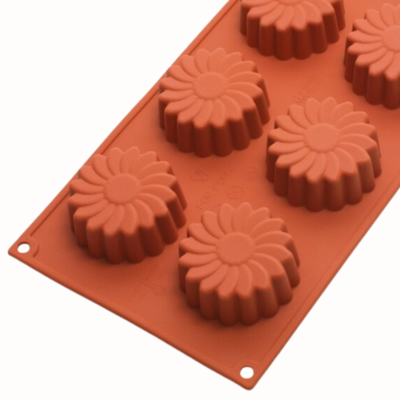 SF056 Daisy Silikomart - uniwersalna forma silikonowa - śr. 70 x wys. 28 mm / poj. 80 ml x 6 porcji