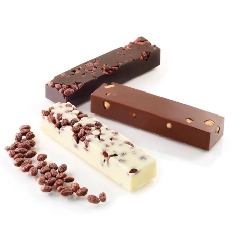 SF184 Slim Bar Silikomart - forma silikonowa do batonów - dł. 100 x szer. 26 x wys. 16 mm / poj. 40 ml x 8 porcji