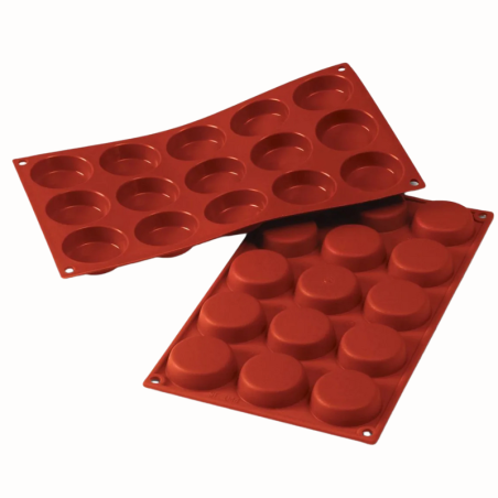 SF044 Flan Mould Silikomart - forma silikonowa do florentynek - śr. 50 x wys. 14 mm / poj. 30 ml x 15 porcji