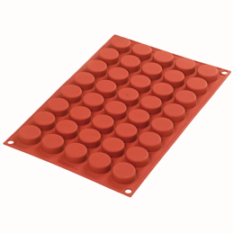 SF180 Pastille Silikomart - uniwersalna forma silikonowa - śr. 28 x wys. 11 mm / poj. 6 ml x 40 porcji