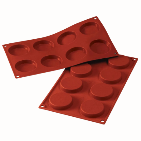 SF029 Florentins Silikomart - forma silikonowa do florentynek - śr. 60 x wys. 12 mm / poj. 35 ml x 8 porcji