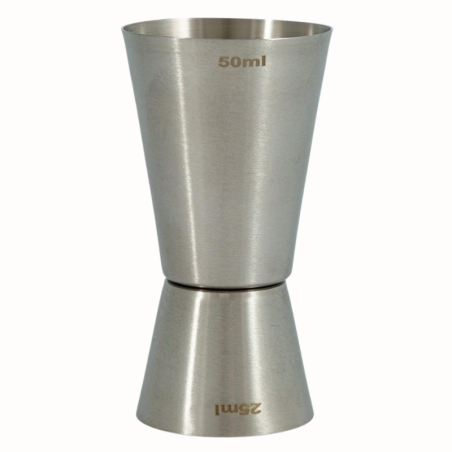 Jigger - dwustronna miarka barmańska - 50 i 25 ml - do odmierzania alkoholi i płynnych dodatków