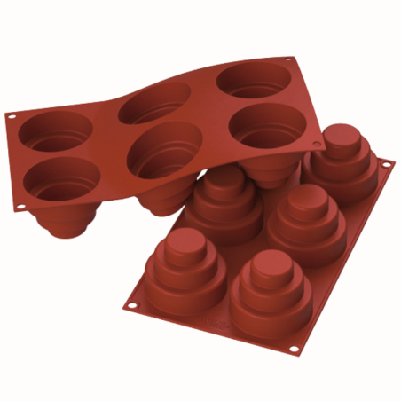 SF148 Mini Wonder Cake Silikomart - uniwersalna forma silikonowa - śr. 75 x wys. 60 mm / poj. 177 ml x 6 porcji