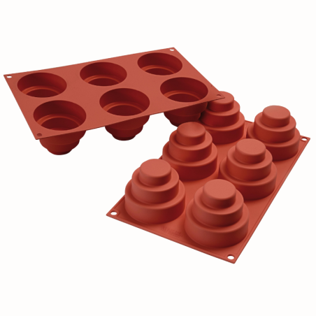 SF148 Mini Wonder Cake Silikomart - uniwersalna forma silikonowa - śr. 75 x wys. 60 mm / poj. 177 ml x 6 porcji