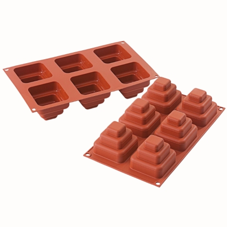 SF168 Mini Wonder Cake Silikomart - uniwersalna forma silikonowa - dł. 69 x szer. 69 x wys. 60 mm / poj. 177 ml x 6 porcji