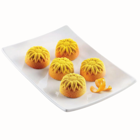 SF072 Small Sunflower Silikomart - uniwersalna forma silikonowa - śr. 44 x wys. 27 mm / poj. 23 ml x 15 porcji