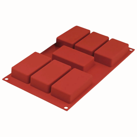 SF110 Rettangolo Silikomart - uniwersalna forma silikonowa - dł. 87 x szer. 48 x wys. 24 mm / poj. 97 ml x 7 porcji
