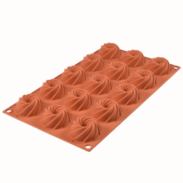 SF310 Swirl Silikomart - uniwersalna forma silikonowa - śr. 47.5 x wys. 20 mm / poj. 16 ml x 15 porcji