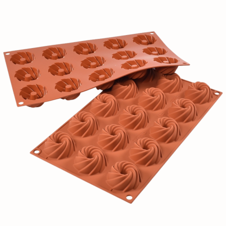 SF310 Swirl Silikomart - uniwersalna forma silikonowa - śr. 47.5 x wys. 20 mm / poj. 16 ml x 15 porcji