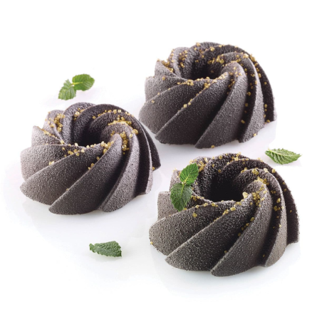 SF310 Swirl Silikomart - uniwersalna forma silikonowa - śr. 47.5 x wys. 20 mm / poj. 16 ml x 15 porcji