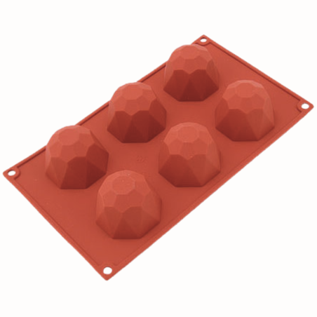 SF049 Big Diamond Silikomart - uniwersalna forma silikonowa - śr. 68 x wys. 48 mm / poj. 92 ml x 6 porcji