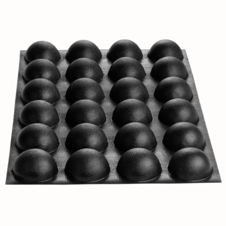 FB01 Semisfera Fiberform Pavoni - profesjonalna forma silikonowa - półkula - śr. 80 x wys. 40 mm / poj. 135 ml x 24 porcje