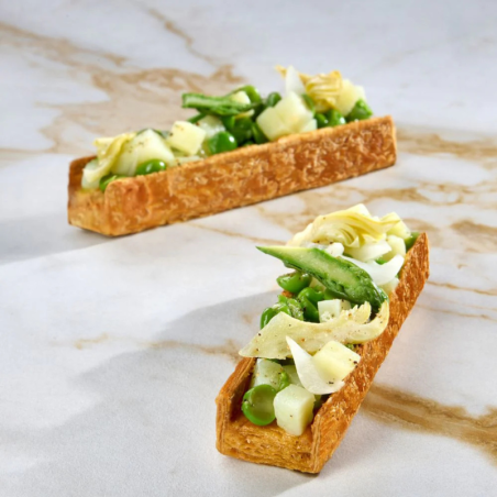 KMF01 Pavoni Italia - zestaw aluminiowych form do wypieku ciasta francuskiego - dł. 380 x szer. 33 x wys. 30 mm