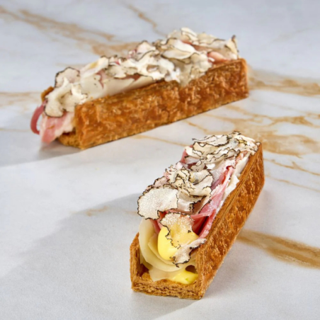 KMF01 Pavoni Italia - zestaw aluminiowych form do wypieku ciasta francuskiego - dł. 380 x szer. 33 x wys. 30 mm