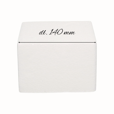 Atrapa Tortu - kwadrat - dł. 14 x wys. 8 cm - styropianowa makieta do tortu - Sweet Decor