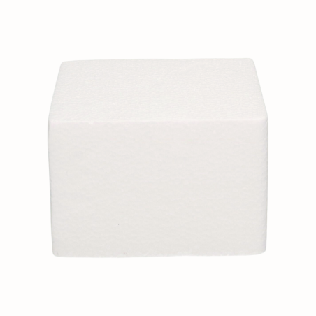 Atrapa Tortu - kwadrat - dł. 14 x wys. 8 cm - styropianowa makieta do tortu - Sweet Decor