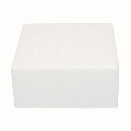 Atrapa Tortu - kwadrat - dł. 22 x wys. 8 cm - styropianowa makieta do tortu - Sweet Decor