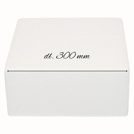 Atrapa Tortu - kwadrat - dł. 30 x wys. 8 cm - styropianowa makieta do tortu - Sweet Decor