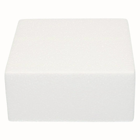 Atrapa Tortu - kwadrat - dł. 26 x wys. 8 cm - styropianowa makieta do tortu - Sweet Decor