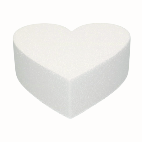 Atrapa Tortu - serce - dł. 20 x szer. 18 x wys. 8 cm - styropianowa makieta do tortu - Sweet Decor