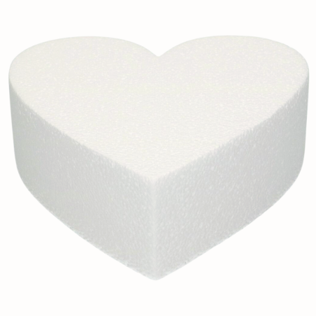 Atrapa Tortu - serce - dł. 30 x szer. 27 x wys. 8 cm - styropianowa makieta do tortu - Sweet Decor