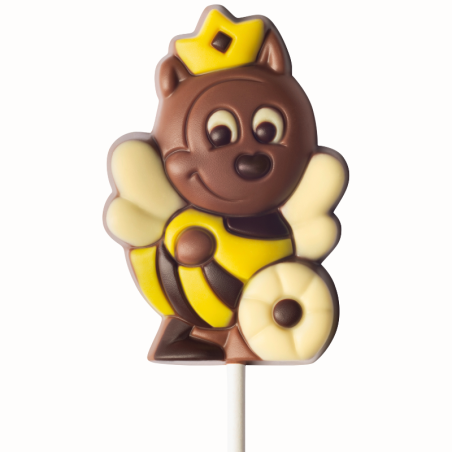 op. 35 g - Pszczółka - dekoracyjny lizak z mlecznej czekolady - dł. 165 mm