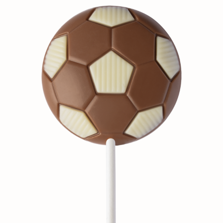 op. 25 g - Piłka nożna - dekoracyjny lizak z mlecznej czekolady - dł. 154 mm