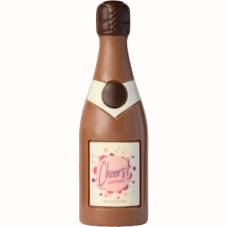 op. 100 g - Butelka Szampana - dekoracyjna figurka czekoladowa - pakiet prezentowy w pudełku