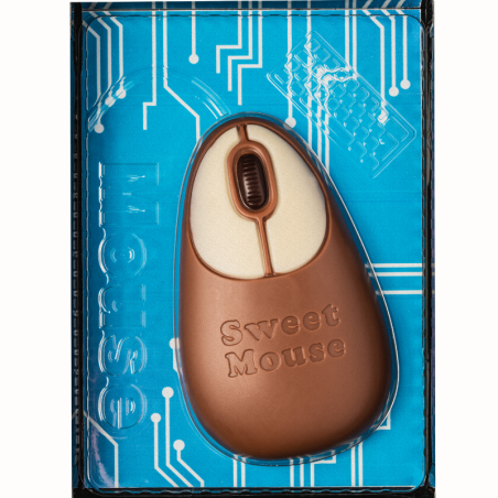 op. 60 g - Mysz do komputera - dekoracyjna tabliczka czekoladowa - pakiet prezentowy w pudełku
